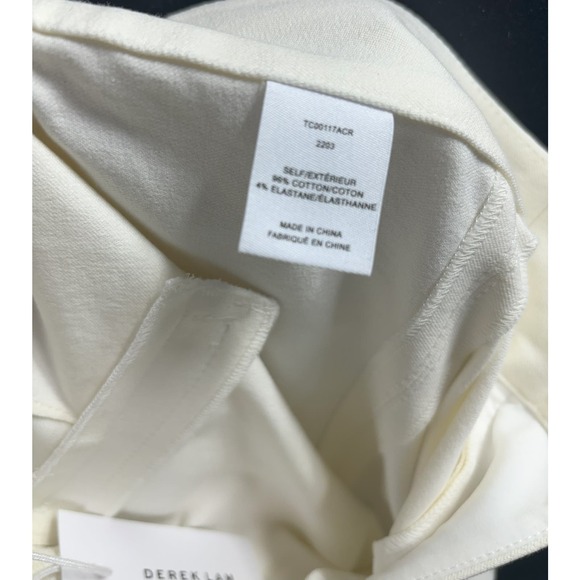 Derek Lam NWT 10 Crosby Soft White‎ Lucia Front Slit Trousers Size 0 MSRP $375 - Picture 7 of 8